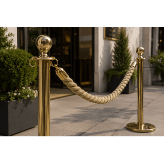 Theatre Synthetic Hemp Traditional Barrier Rope with Brass Or Chrome End Fittings/ Premade