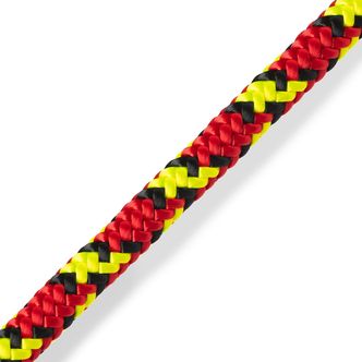 Marlow High Strength Typhoon 12.2mm Splice Climbing Rope - Red/Neon/Black - 25m