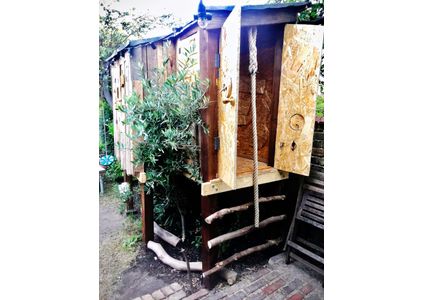 Customer image of Gym &amp; Fitness Climbing Rope with soft eye and heatshrink finish - Natural Hemp