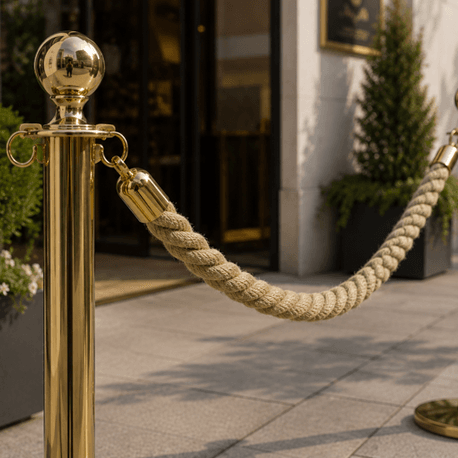 Theatre Synthetic Hemp Traditional Barrier Rope with Brass Or Chrome End Fittings/ Premade